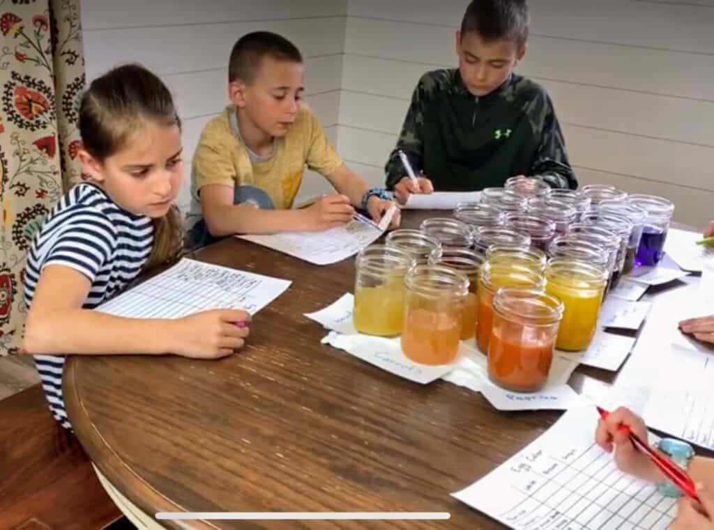 easter egg homeschool experiment