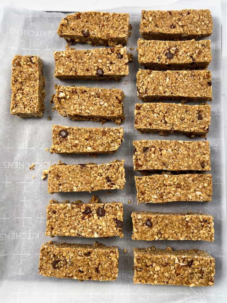 homemade granola bars sweetened with honey