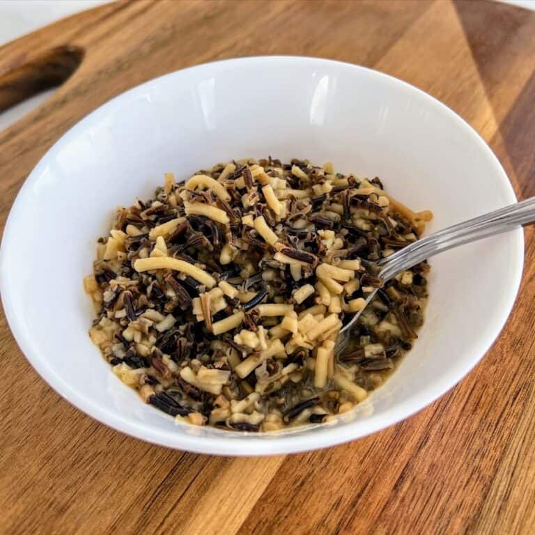 homemade rice-a-roni in a bowl