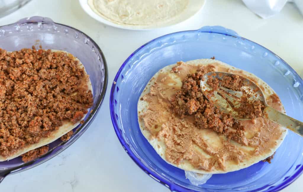 making enchiladas into a pie