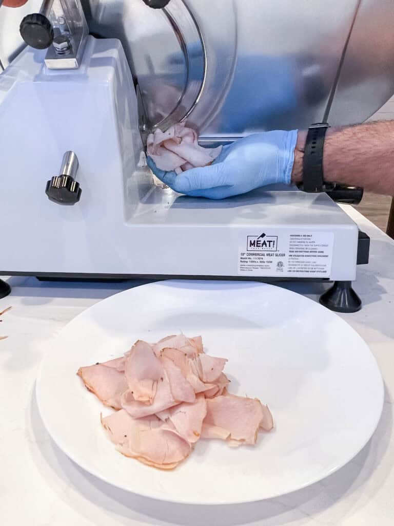 slicing turkey deli lunch meat