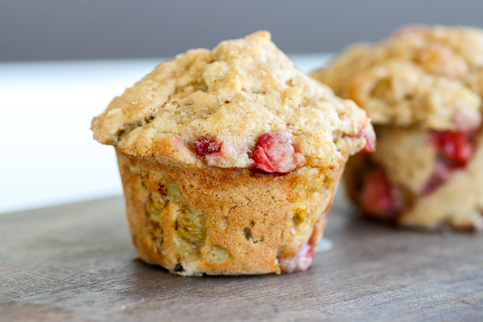 Sourdough Discard Strawberry Rhubarb Breakfast Muffins